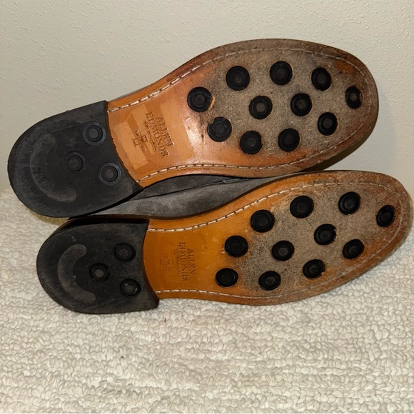 EUC! Allen Edmonds Dylan Penny Loafer Gray Suede Men’s Size 9 D - Picture 10 of 11
